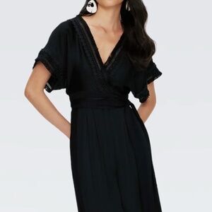 Never worn Diane Von Furstenberg Dechen Jumpsuit (black, size L)